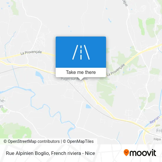 Rue Alpinien Boglio map