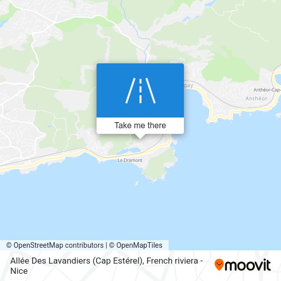 Allée Des Lavandiers (Cap Estérel) map