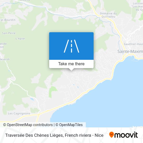 Traversée Des Chènes Lièges map