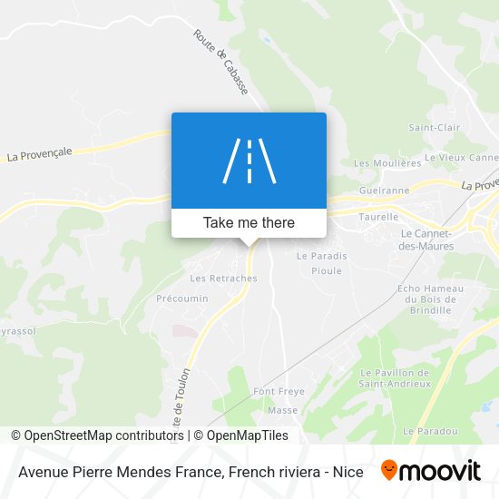 Avenue Pierre Mendes France map