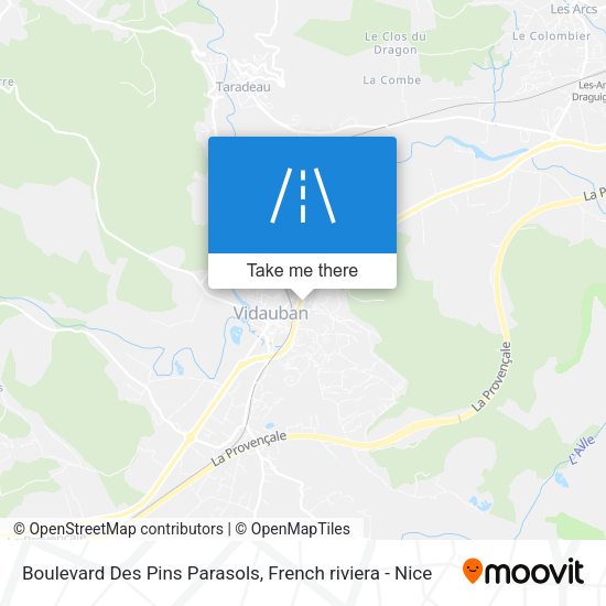 Boulevard Des Pins Parasols map