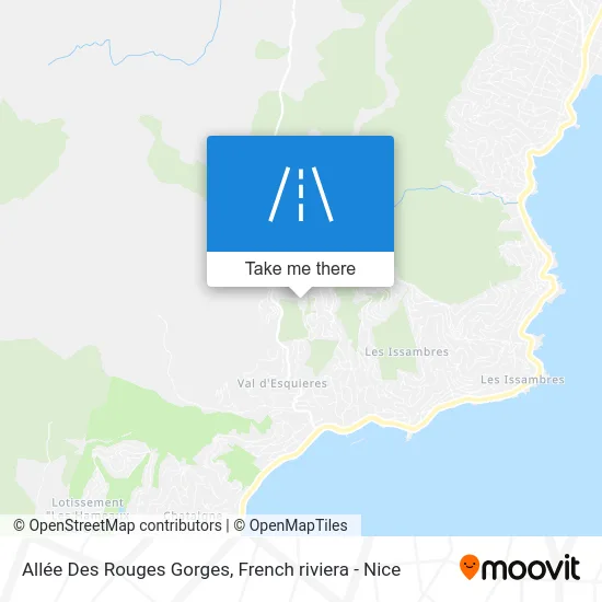 Mapa Allée Des Rouges Gorges