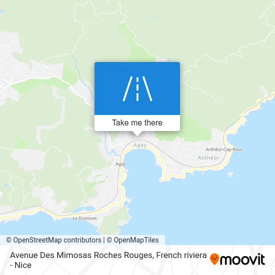 Mapa Avenue Des Mimosas Roches Rouges