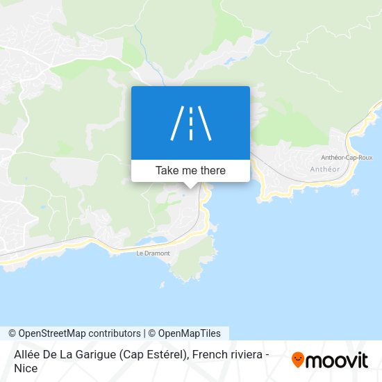 Allée De La Garigue (Cap Estérel) map