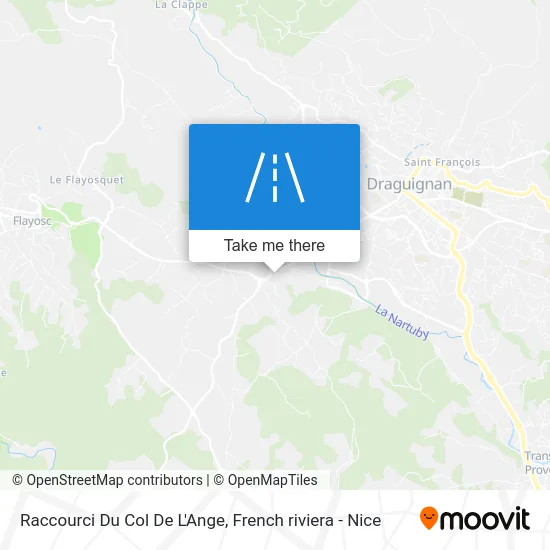 Raccourci Du Col De L'Ange map