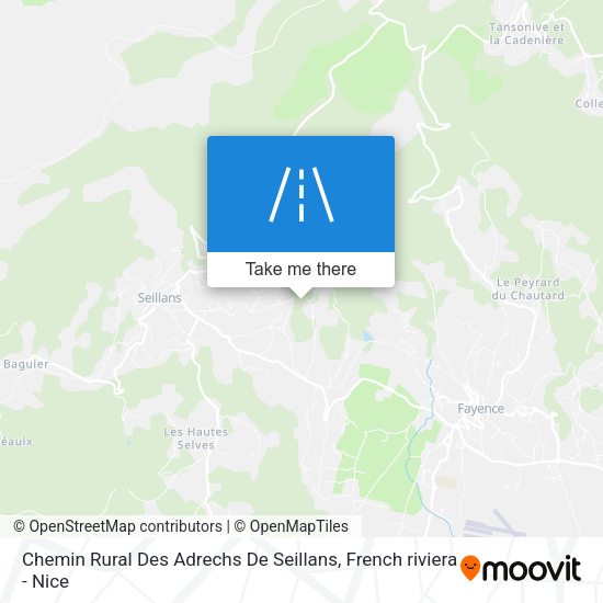 Chemin Rural Des Adrechs De Seillans map