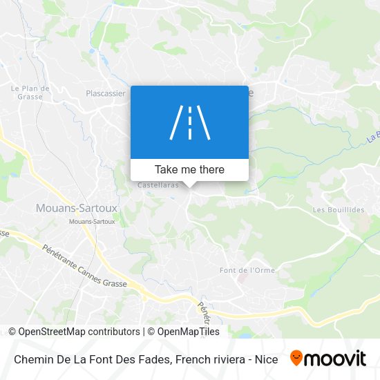 Chemin De La Font Des Fades map