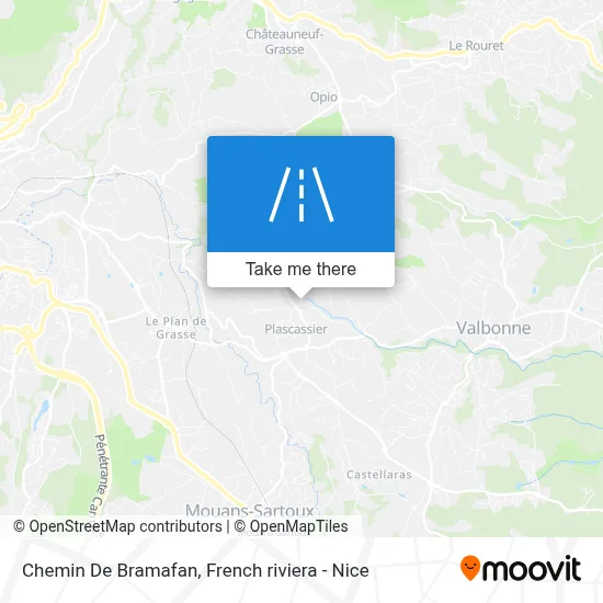 Chemin De Bramafan map