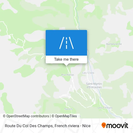 Route Du Col Des Champs map