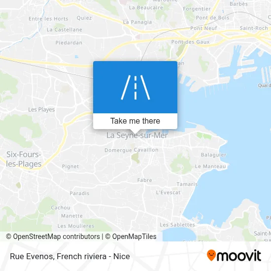Rue Evenos map