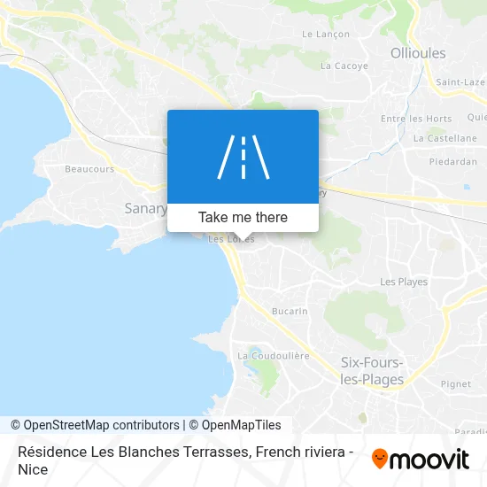 Résidence Les Blanches Terrasses map