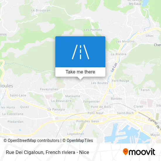 Rue Dei Cigaloun map