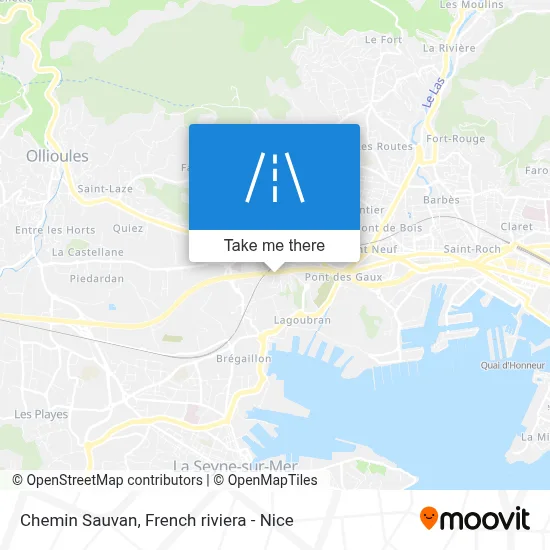 Chemin Sauvan map