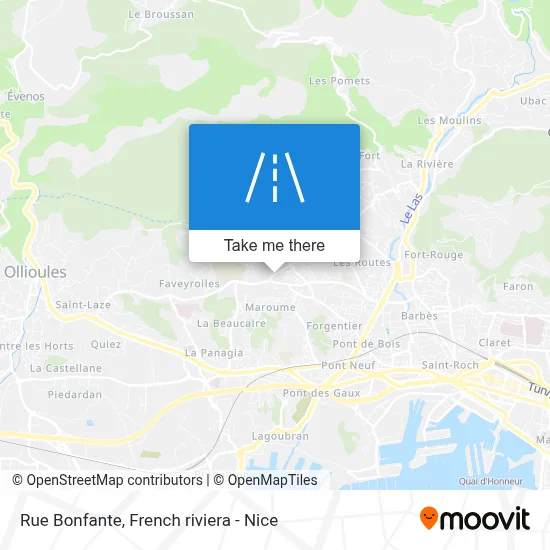 Mapa Rue Bonfante