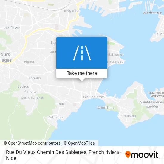 Rue Du Vieux Chemin Des Sablettes map