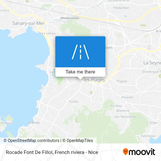 Rocade Font De Fillol map