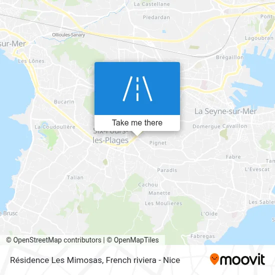 Résidence Les Mimosas map
