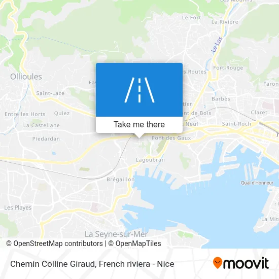 Chemin Colline Giraud map