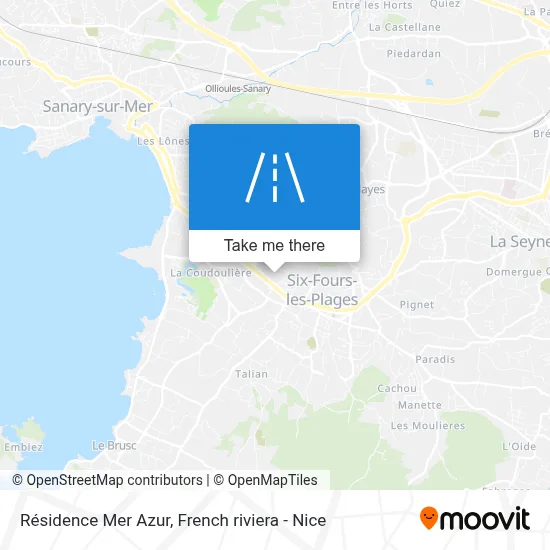 Mapa Résidence Mer Azur