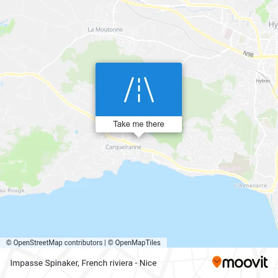 Impasse Spinaker map