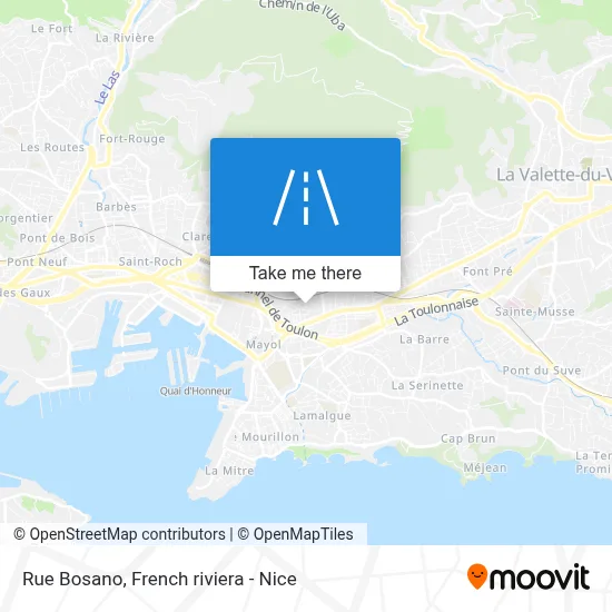 Mapa Rue Bosano