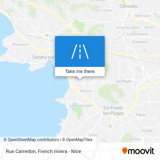 Mapa Rue Carredon