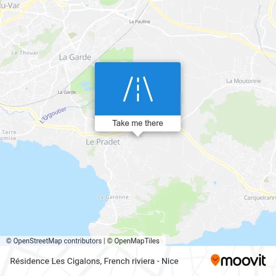 Résidence Les Cigalons map