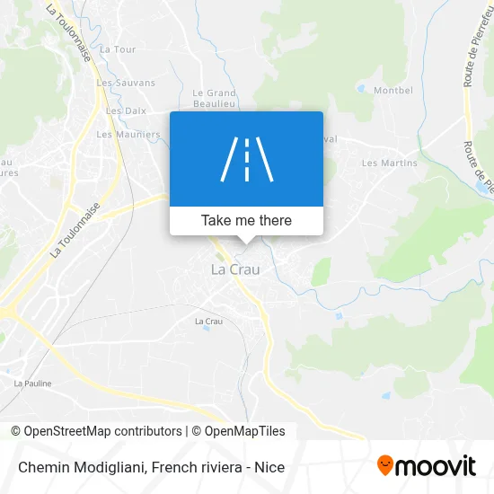 Mapa Chemin Modigliani