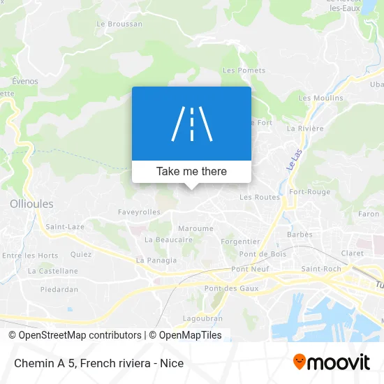 Chemin A 5 map