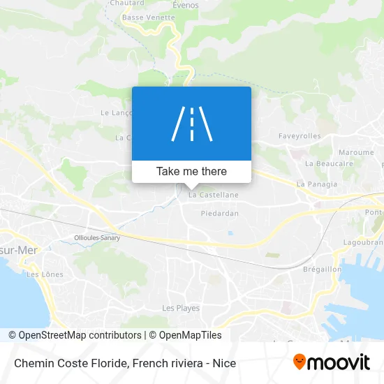 Chemin Coste Floride map