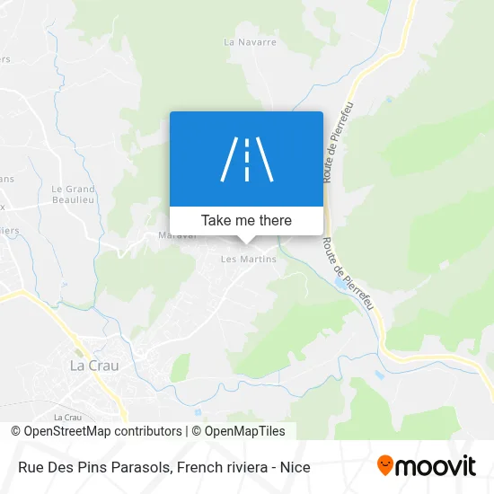 Rue Des Pins Parasols map