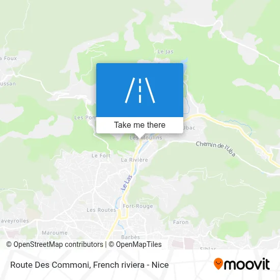 Route Des Commoni map