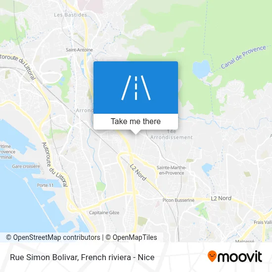 Mapa Rue Simon Bolivar