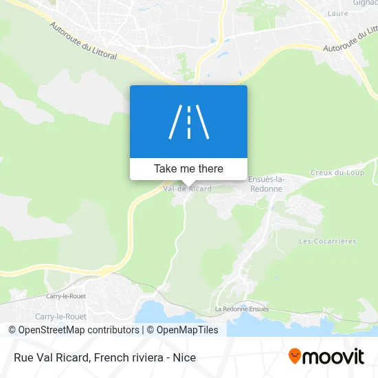 Mapa Rue Val Ricard