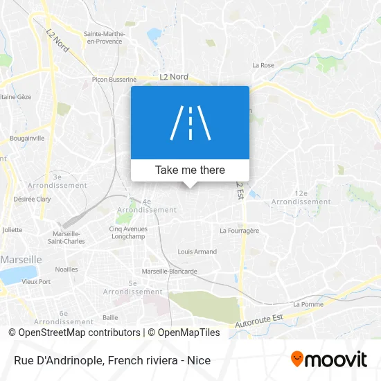 Mapa Rue D'Andrinople