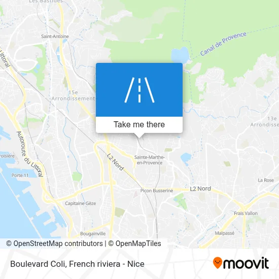 Boulevard Coli map