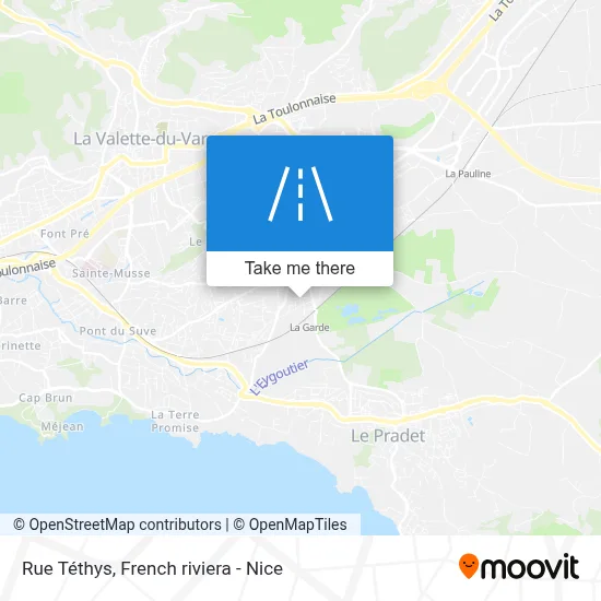 Rue Téthys map