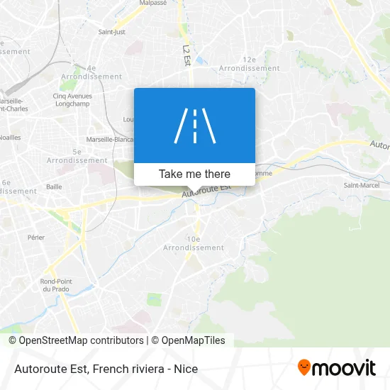 Autoroute Est map
