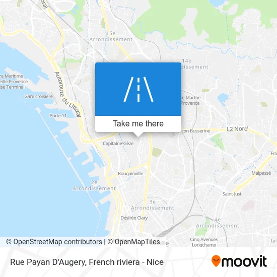 Mapa Rue Payan D'Augery