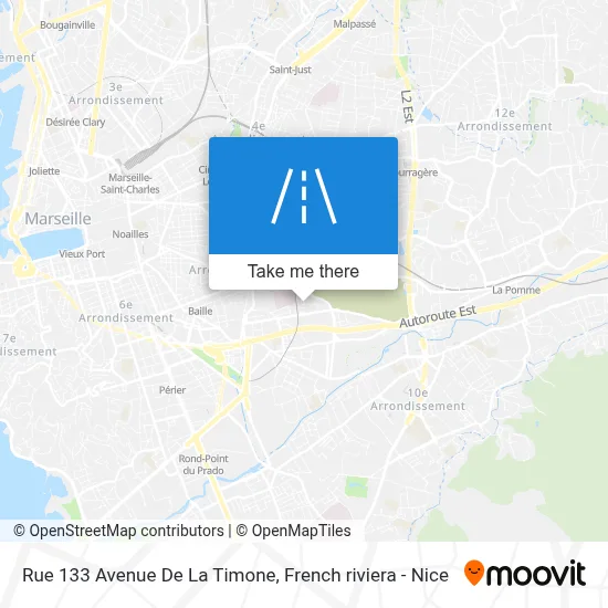 Rue 133 Avenue De La Timone map