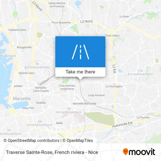 Traverse Sainte-Rose map