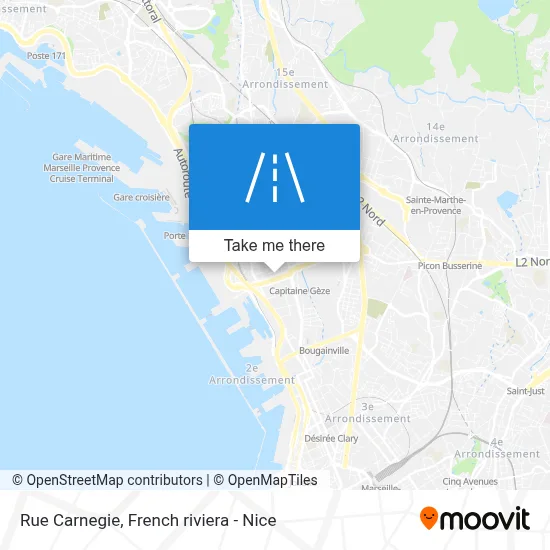 Rue Carnegie map