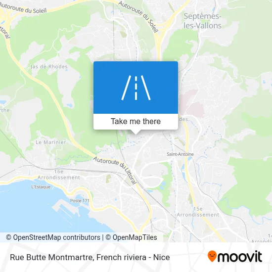 Rue Butte Montmartre map