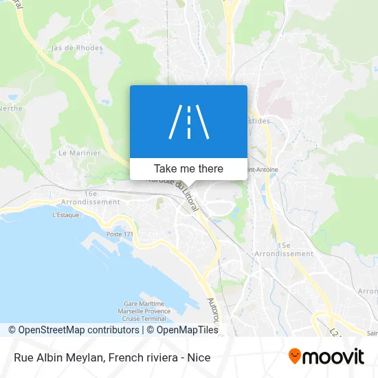 Mapa Rue Albin Meylan