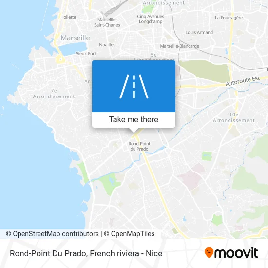 Mapa Rond-Point Du Prado