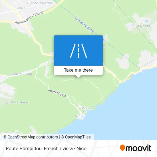 Route Pompidou map