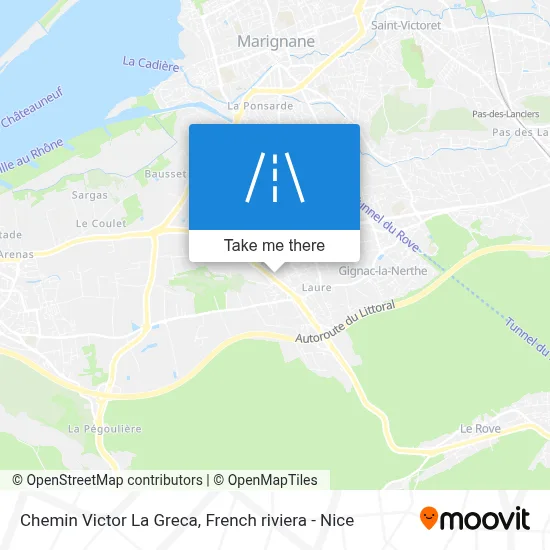 Chemin Victor La Greca map