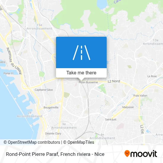 Mapa Rond-Point Pierre Paraf