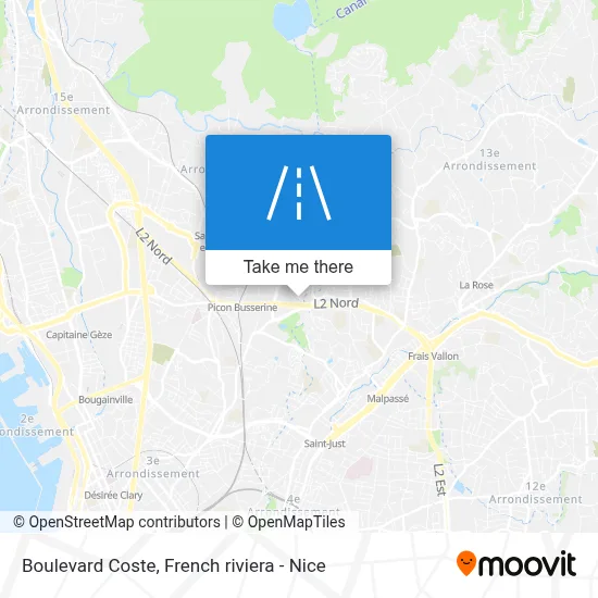 Boulevard Coste map