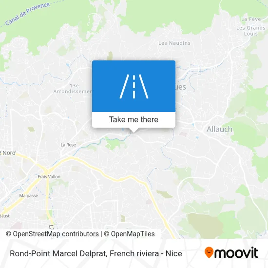 Mapa Rond-Point Marcel Delprat